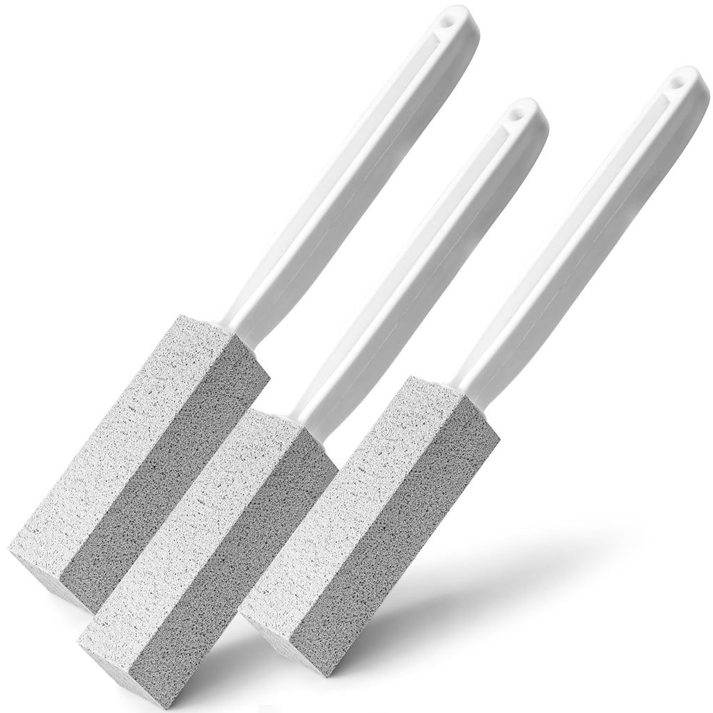 Pumice Scouring Sticks with Extra-Long Handles, 3-Pack, Gray