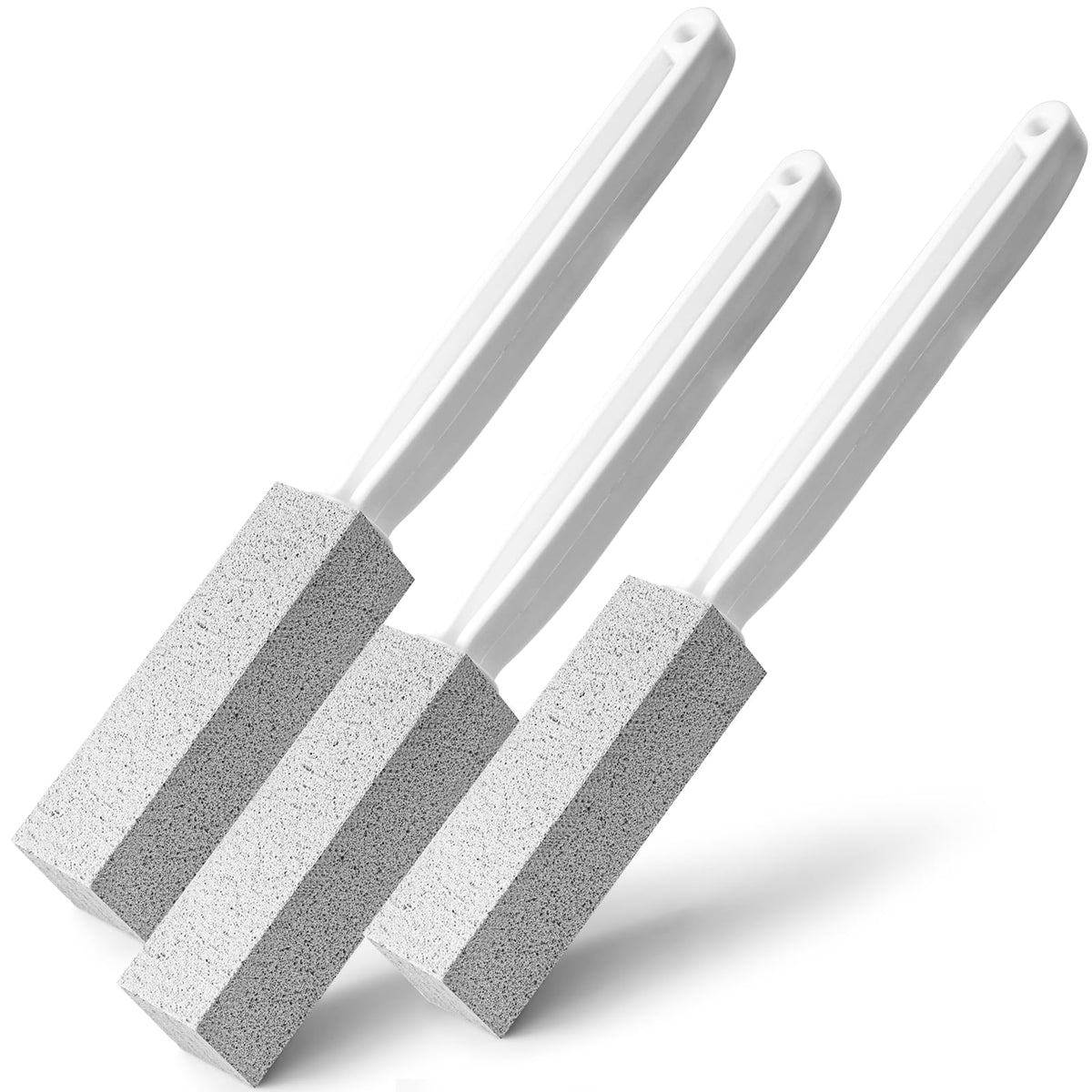 Pumice Scouring Sticks with Extra-Long Handles, 3-Pack, Gray