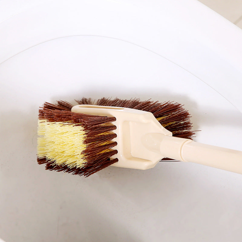 Plastic Toilet Brush with Ergonomic Handle, Brown