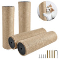 Jute Cat Tree Replacement Poles with Screws and Wrench, 11.8 in, 4 Pack