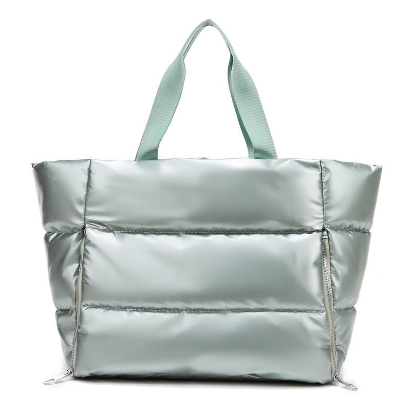 Women's Nylon Gym Bag with Soft Handle and Shoulder Strap
