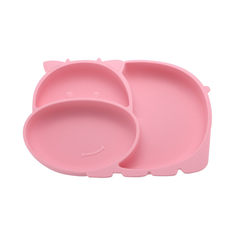 Divided Silicone Suction Plate for Baby Mealtimes, Multiple Options