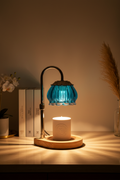 Blue Glass Gooseneck Candle Warmer Lamp – EVERVESTA Luxury
