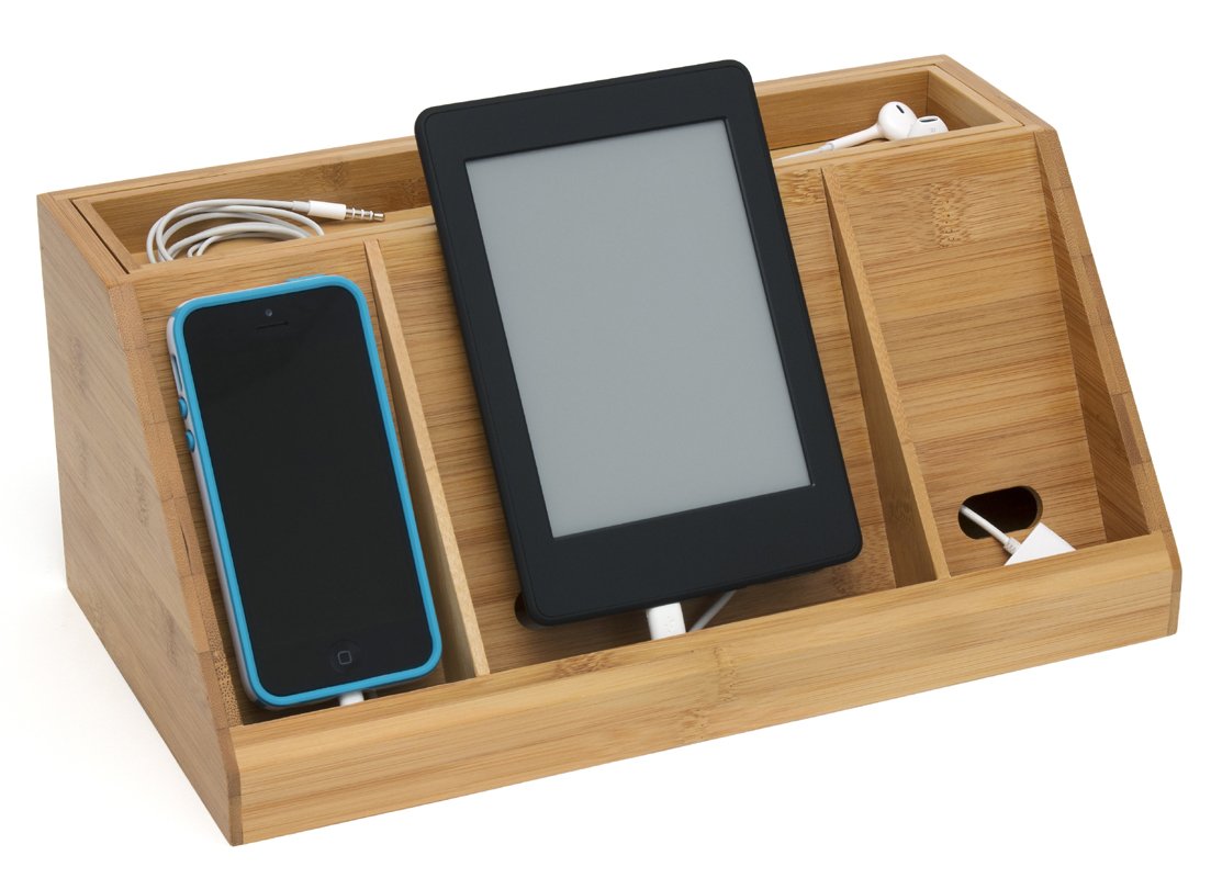 Bamboo Charging Station for Phones and Tablets