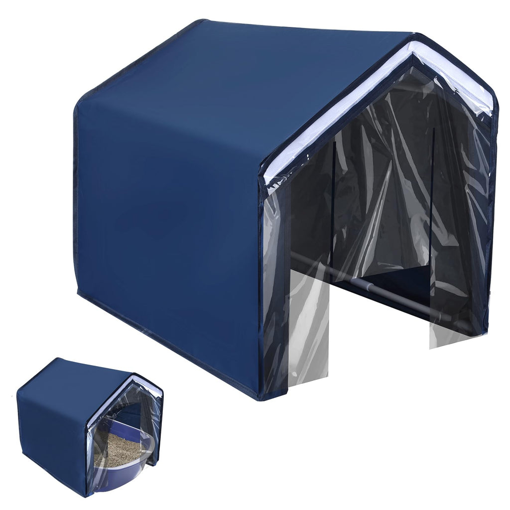 Dog-Resistant Litter Box Cover with Removable Curtain