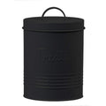 Retro Metal Pet Treat Canister, 72 oz, Matte Black