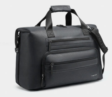 Men's Synthetic Leather Gym Bag with Embossed Finish