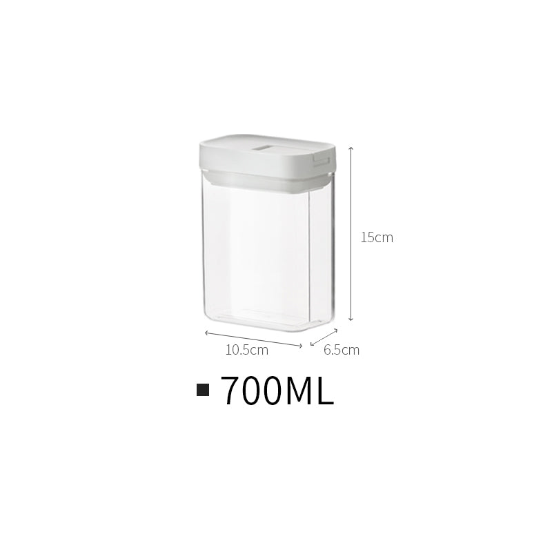 Stackable Transparent Pantry Containers, 500 to 1200 ml