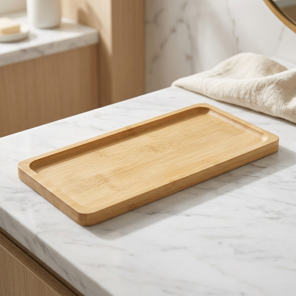 Bamboo Vanity Tray for Dresser or Toilet Tank, 12 in