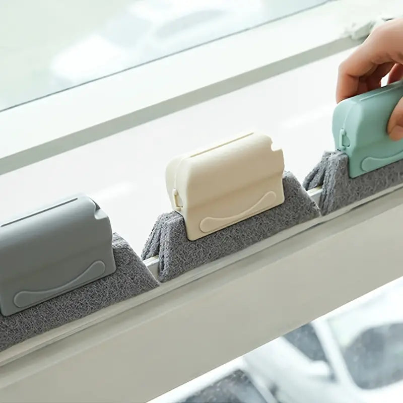 Angled Window Corner Cleaning Brush for Frames and Tracks
