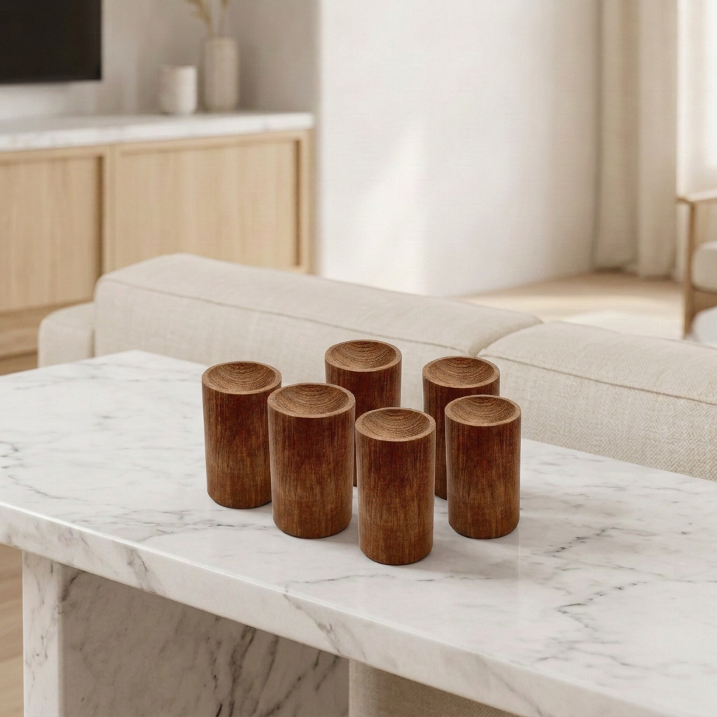 Rosewood Essential Oil Diffusers, Set of 6 Small Cylinders