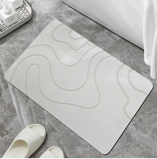Diatomite Bath Mat, Quick-Drying, Multiple Sizes and Colors