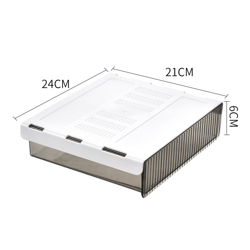 Under-Desk Sliding Drawer Organizer in 3 Sizes, Clear or Black