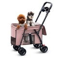 Folding Pet Stroller for Cats and Dogs, Pink