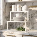 Carbon Steel Countertop Storage Rack, White, 2 Sizes
