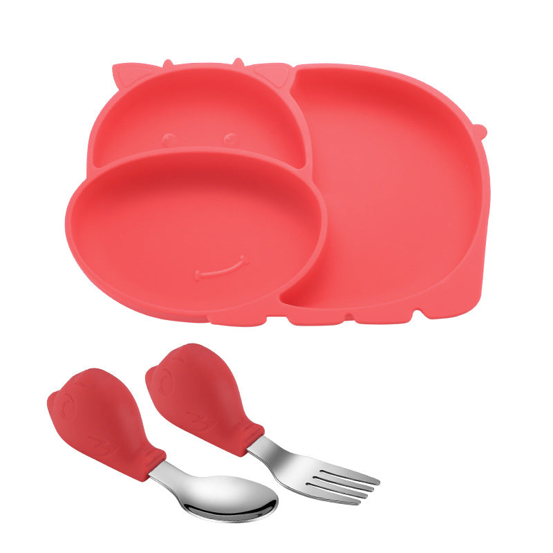 Divided Silicone Suction Plate for Baby Mealtimes, Multiple Options