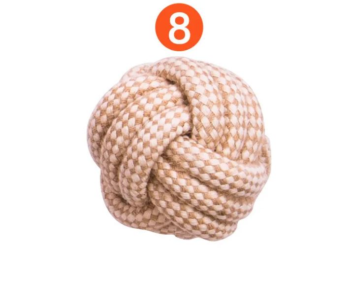 Cotton and Hemp Rope Dog Toy Set, 9 Pack or Single Styles