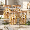 Glass Storage Jars with Cork Lids, 4.7 x 3.3 in, Set of 4