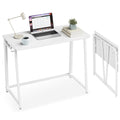 Foldable Writing Desk, 31.5 in Wide, Folds to 2.6 in, White