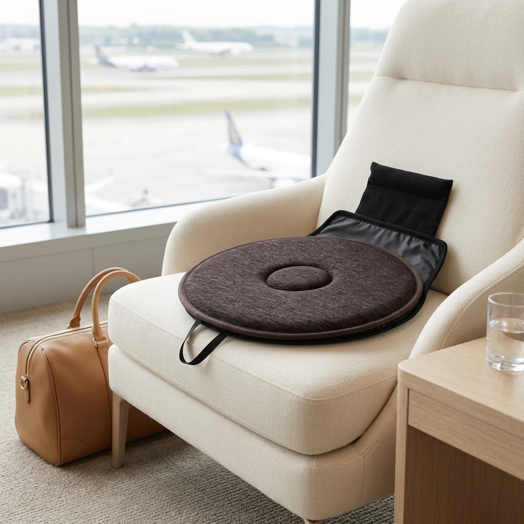 Ultra-Thin 360-Degree Swivel Seat Cushion, Coffee