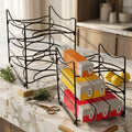 3-Tier Iron Foil and Wrap Organizer Racks, 2-Pack, Black