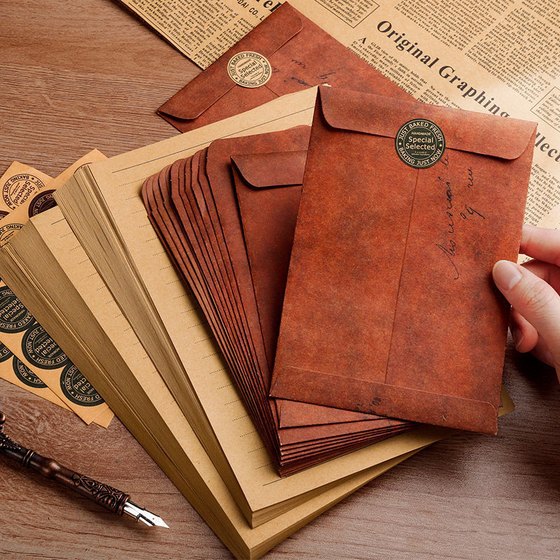Vintage Kraft Paper Envelopes, with or without A5 Letter Paper