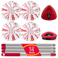 Spin Mop Replacement Head Set with Scrub Brush and 4 Refills