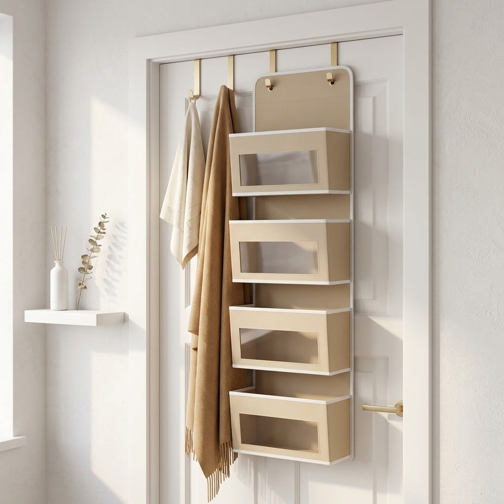 Over-the-Door Hanging Pocket Organizer for Shoes and Accessories