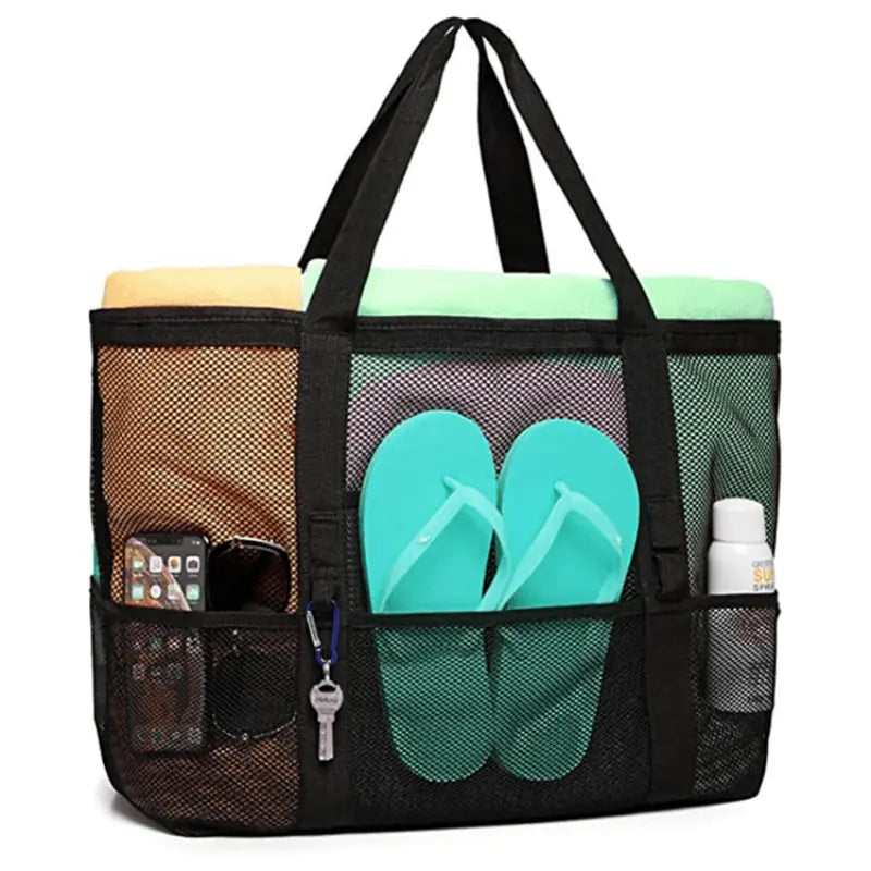 Lightweight Mesh Shoulder Storage Bag, 42 x 38 x 20 cm