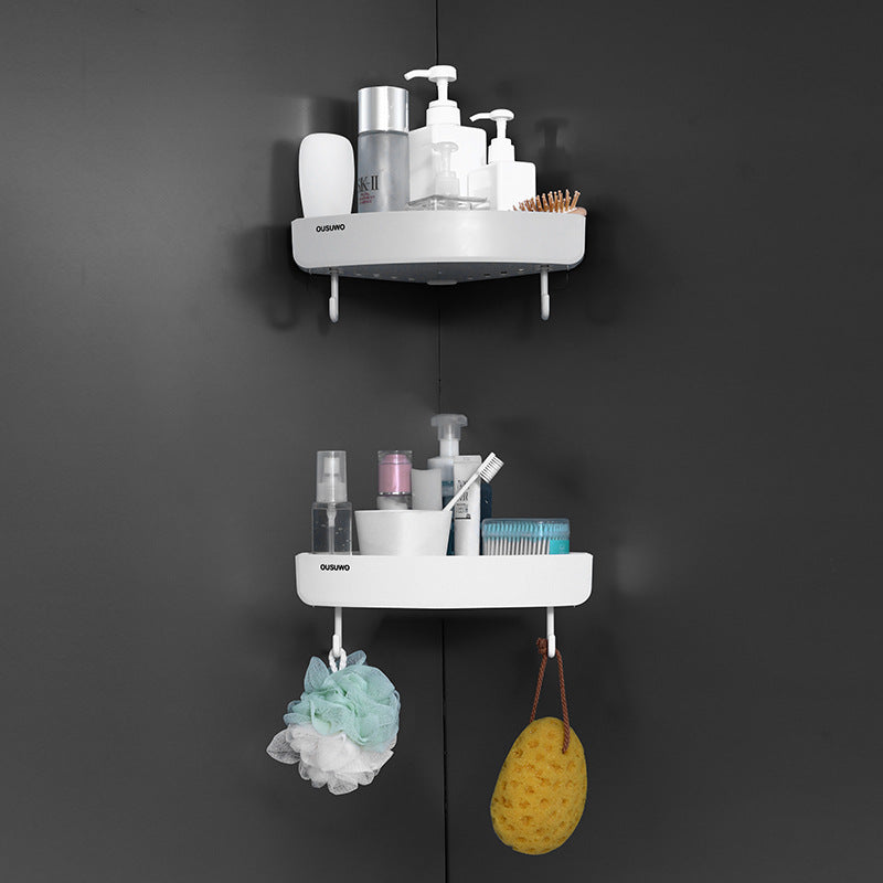 Triangular Corner Shower Shelf, Suction Mount, 30 x 20 x 10 cm