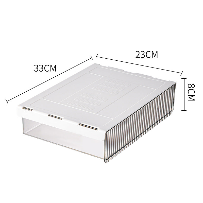 Under-Desk Sliding Drawer Organizer in 3 Sizes, Clear or Black