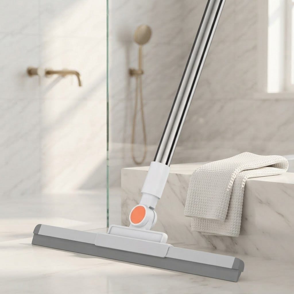 Floor Squeegee with 180° Rotating Blade for Water and Pet Hair