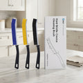 Hard-Bristle Crevice Cleaning Brushes for Grout and Gaps, Set of 3