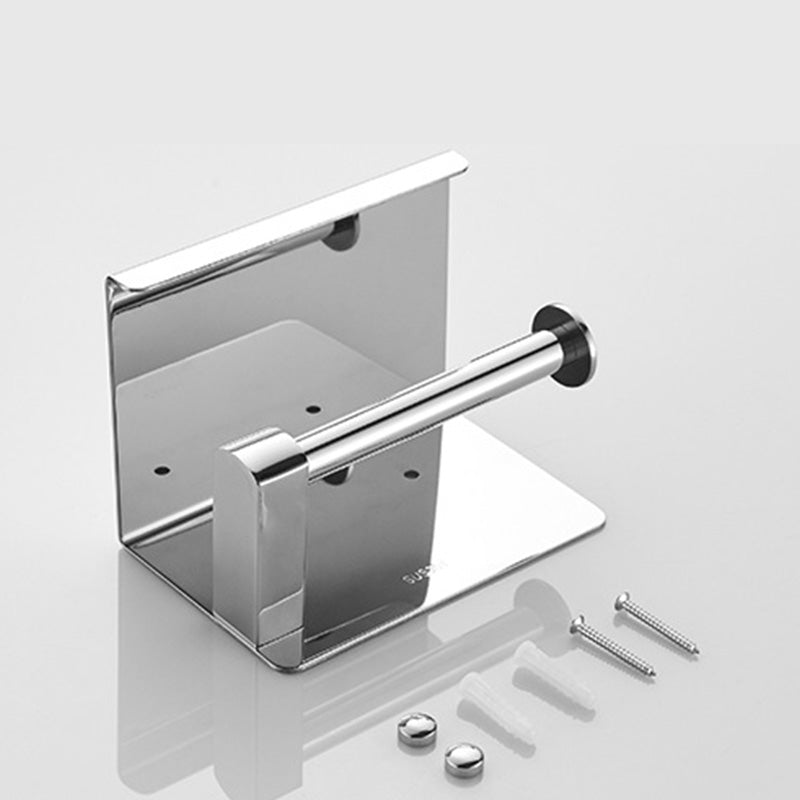 Stainless Steel Tissue Holder, No-Drill Install, Silver