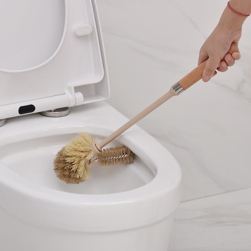 Wooden Toilet Brush with Beech Handle and 360° PP Bristles