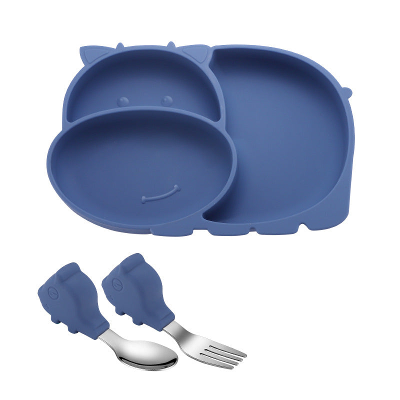 Divided Silicone Suction Plate for Baby Mealtimes, Multiple Options