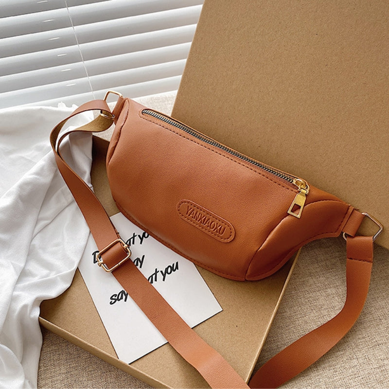 PU Leather Fanny Pack and Chest Bag for Women