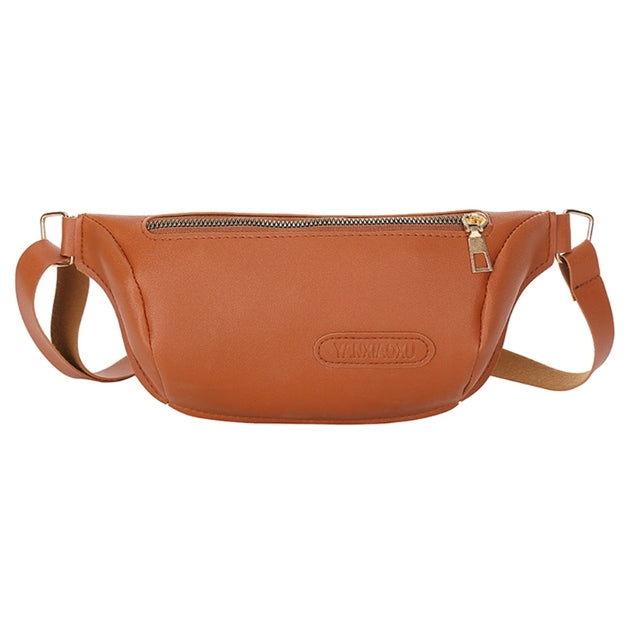 PU Leather Fanny Pack and Chest Bag for Women