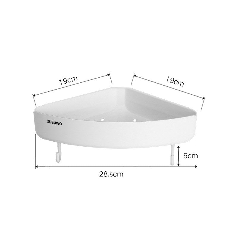 Triangular Corner Shower Shelf, Suction Mount, 30 x 20 x 10 cm