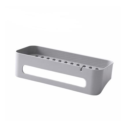 No-Drill Plastic Towel Rack, Triangle or Long, White or Gray