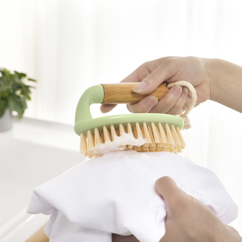 Bamboo Laundry Scrub Brush for Clothes, Shoes and Floors