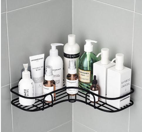 No-Drill Aluminum Corner Shower Shelf, Triangle or Long Rack