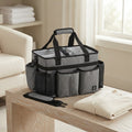 Wearable Cleaning Caddy Bag with Shoulder Strap and Waist Belt, Grey