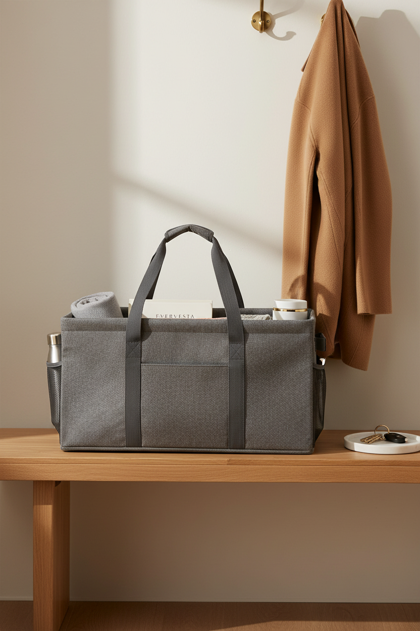Charcoal Grey Utility Tote Bag – EVERVESTA Luxury
