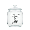 Glass Dog Treat Canister with Airtight Lid, Holds 2 lb