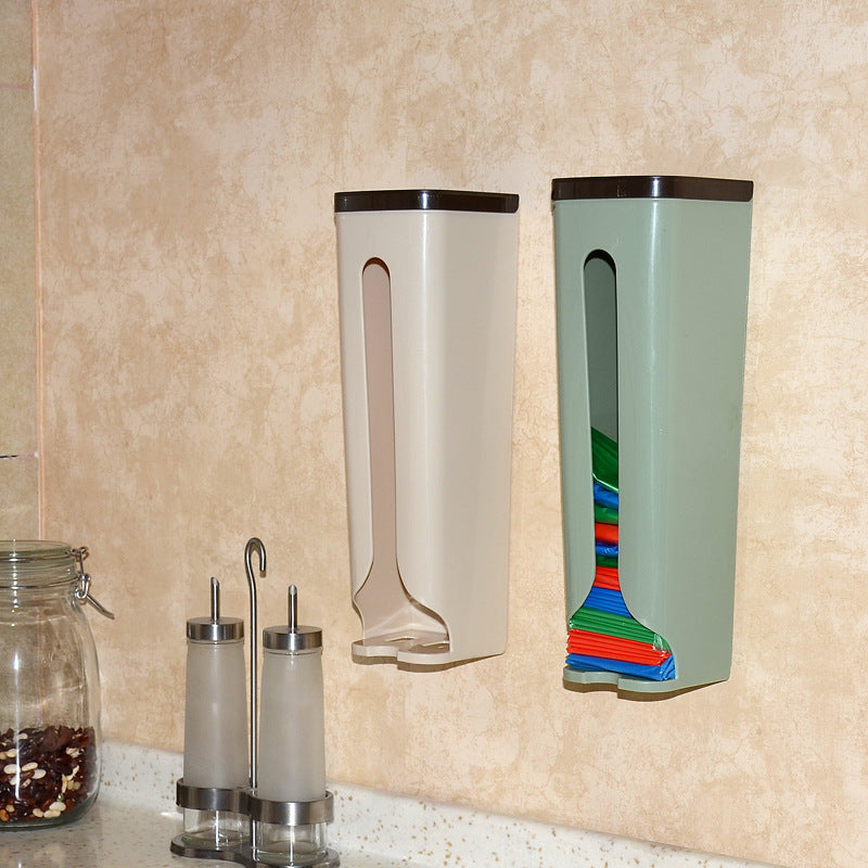 Space-Saving Kitchen Grocery Bag Holder & Dispenser, Wall-Mounted