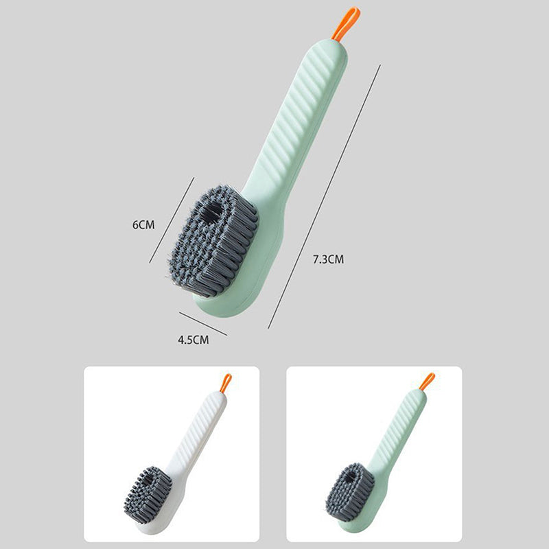 Shoe Cleaning Brush with Built-In Soap Dispenser and Soft Bristles