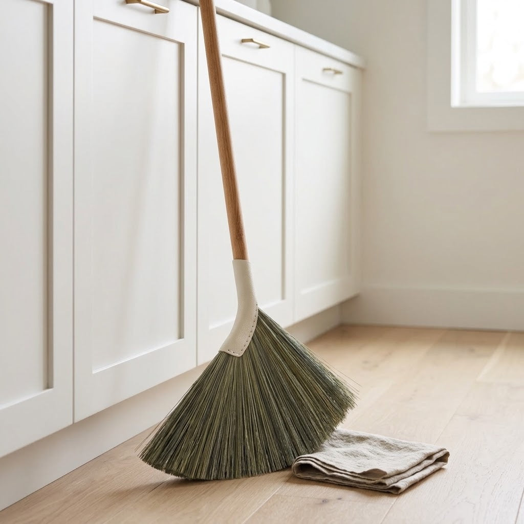 Natural Grass Indoor Broom with Long Handle