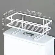Over-the-Toilet Hanging Storage Shelf with Paper Holder, Single or Double