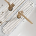 Diatomite Faucet Splash Guard with Sandpaper, 23.6 x 3.9 in, White